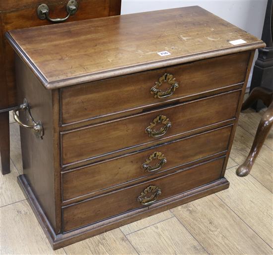 A small mahogany chest of drawers W.69cm